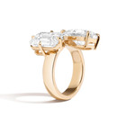 2.25Ct IGI Lab Grown Toi Et Moi Pear&Emld Diamond Ring 14K Yellow Gold E F VVS2 — photo 3