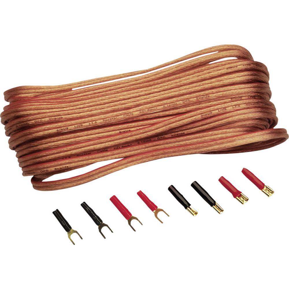 Kit cavi per altoparlanti HiFi per auto 2 x 1.5 mm² 10.00 m Sinuslive incl.