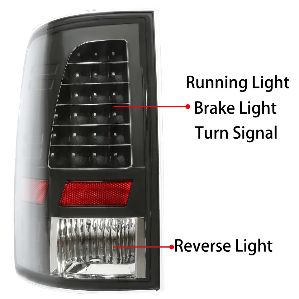 Luces traseras LED para Dodge Ram 1500 2500 3500 2009-2018 conductor y pasajero Foto 2 de 4