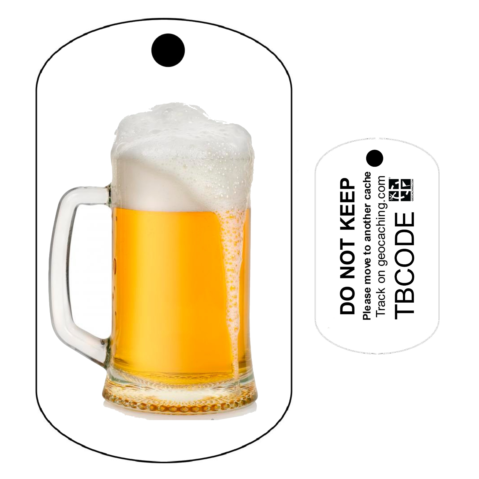 Beer Travel Tag (Travel Bug) For Geocaching - Trackable Tag - Unactivated