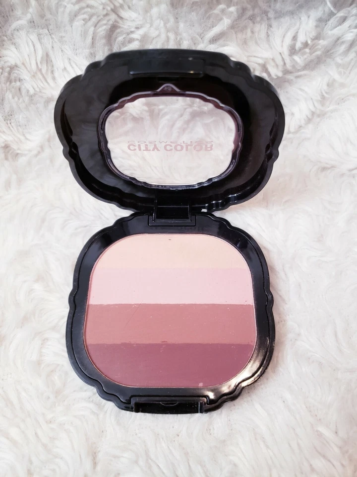 Город цвет косметики редкая румяна Quad цвет компактный свет персиковый розовый Lt med коричневый - Изображение 2 из 4