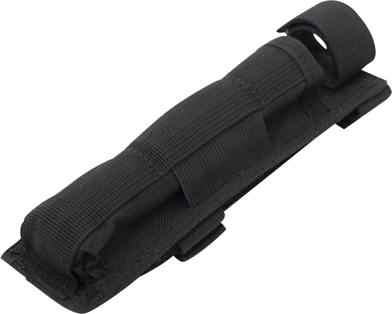 Black Long MOLLE Holder for Baton Pouch With Bottom Hook And Loop Web Strap