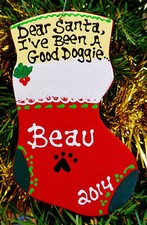 DOG Christmas ORNAMENT Personalize U CHOOSE NAME  YEAR Pet Groomer Puppy