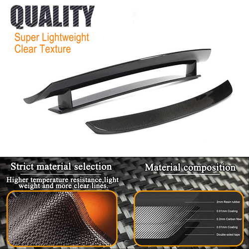 For Porsche Cayman 987 Coupe 05-12 Real REAL Carbon Rear Trunk Spoiler Wing Lip - Picture 8 of 12