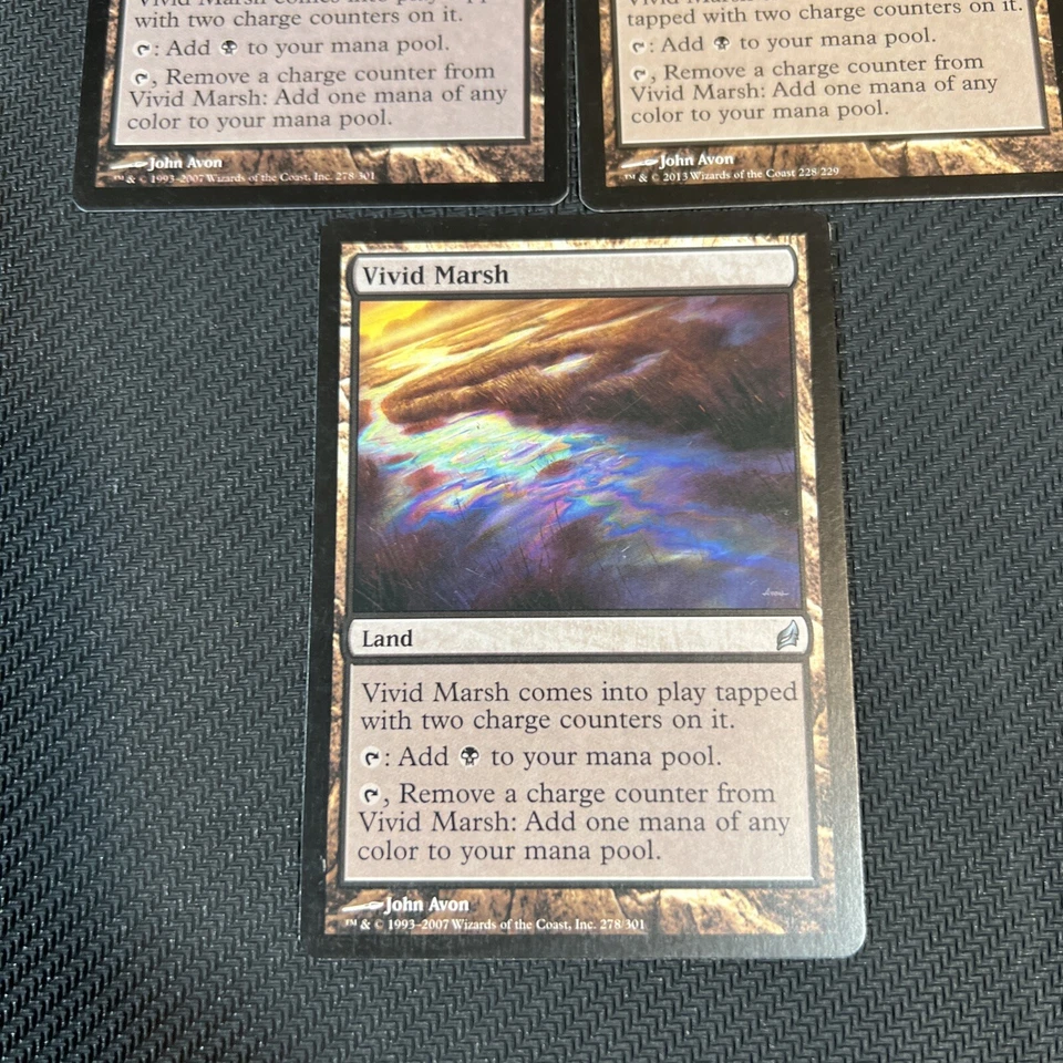Vivid Marsh Land Magic The Gathering Mtg Lorwyn Modern Masters Card 3 - Image 3 of 4