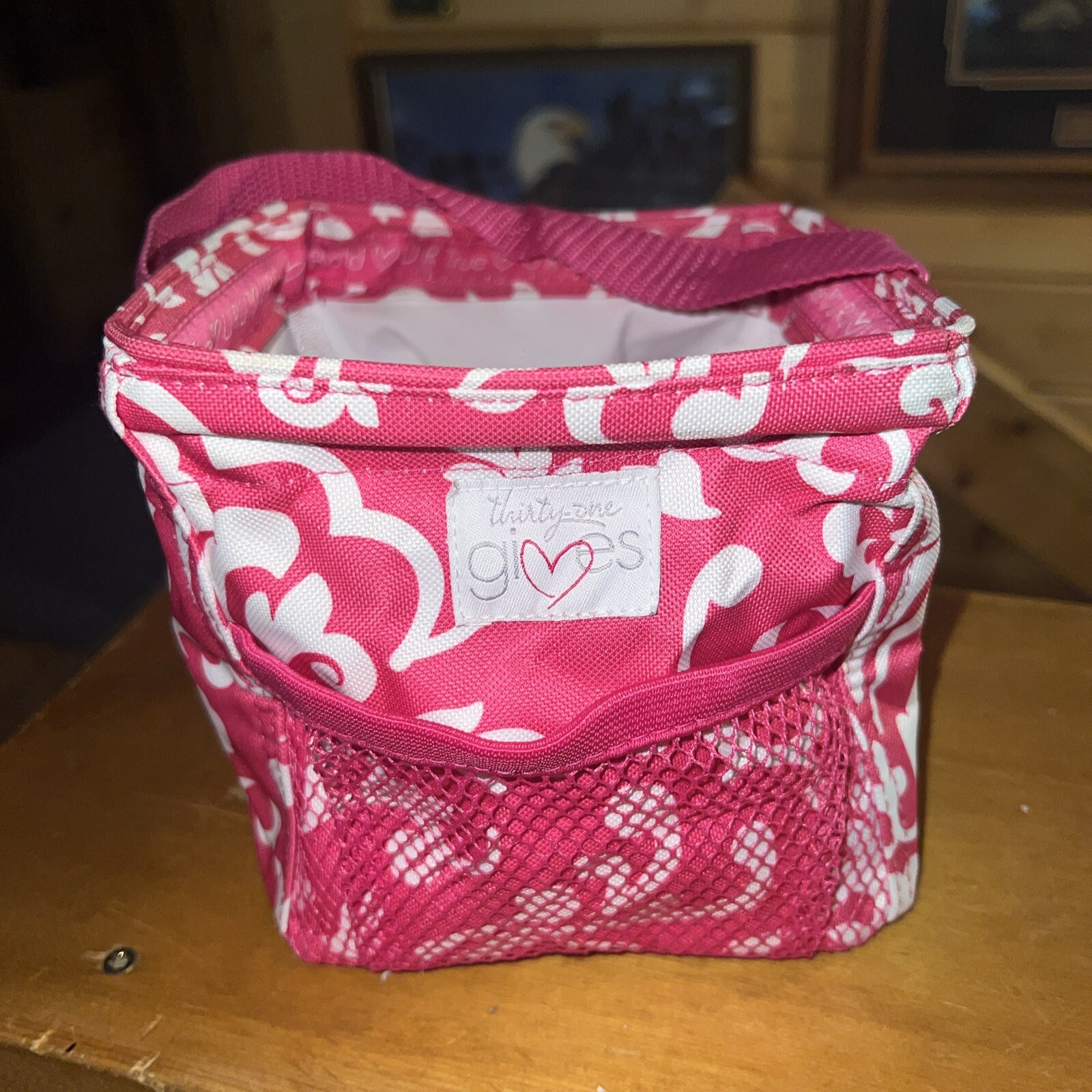 Thirty One Littles Carry All Tote Pink And White - Gem