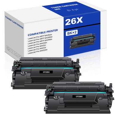 2 Black CF226X 26X High Yield Toner Cartridge fit HP LaserJet Pro M402 MFP M426