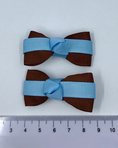 Brown and Light Blue School Hair Accessories - Picture 12 of 69