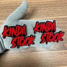 Kinda Stock  Badges Emblem Red Black,(2) BADGES, Fender Angry Agressive