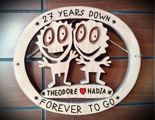 27th wedding anniversary gift personalized husband wife names 27 years together