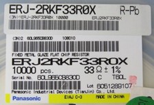 PANASONIC ELECTRONIC COMPONENTS  ERJ-2RKF33R0X Qty of 1100 per Lot RES 33.0 OHM
