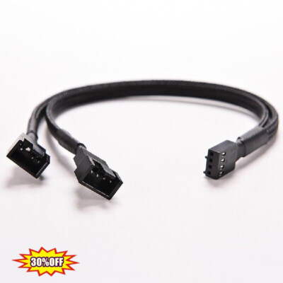 1pc 4 Pin PWM To Dual PWM Splitter Adapter PC Fan T1Y5 For CPU Case New