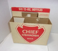 Vintage Rare CHIEF OSHKOSH BEER ARROWHEAD BOTTLE CARRIER Oshkosh Brewing Co WI