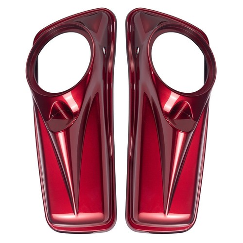 Advanblack Velocity Red Sunglo 8'' Saddlebag Speaker Lids For 14+ Harley Touring - Picture 2 of 13