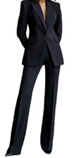 2Pcs Women Suits Fashion Blazer Set Wedding Tuxedos Causal Formal Women Suits