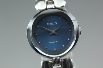 Exc+5] RADO Florence 153.3717.4 Quartz Blue Dial 23mm Women's