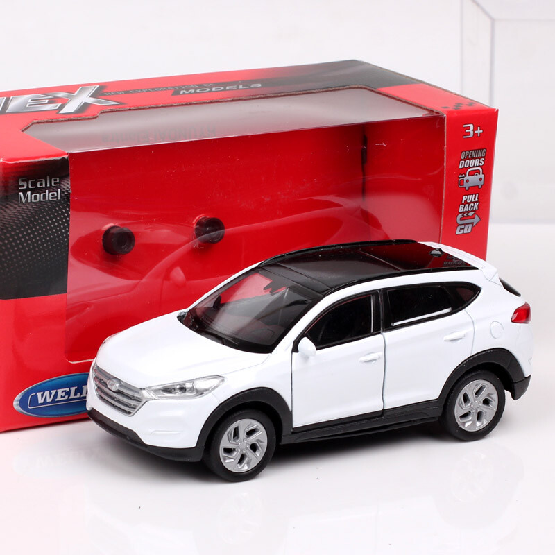 Welly Model Auto Compatibel met Hyundai Tucson 3 III Zwart 3e Generatie Welly Model Auto Compatibel met Hyundai Tucson 3 III Zwart 3e Generatie