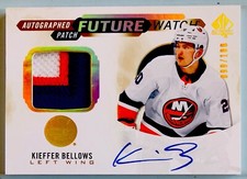 2020-21 SP Authentic KIEFFER BELLOWS Rookie Patch On-Card Auto RPA #99/100 Sick!