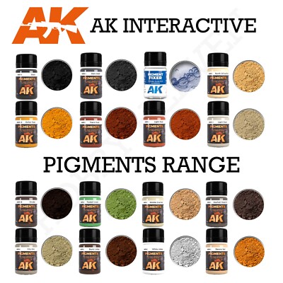 AK Interactive Pigments 35ml Full Range Singles kombinierter Versand