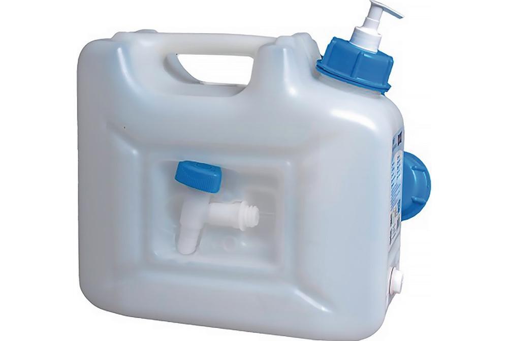 Канистра Hnersdorff Wasserkanister 12 л из полиэтилена высокой плотности mit Ablasshahn Насадка для насоса H310x165xT3 10790₽