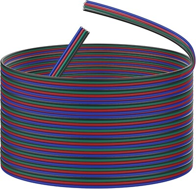 #ad 4 PIN RGB Extension Connector Wire Cable Cord For 3528 5050 RGB LED Strip Light $63.99