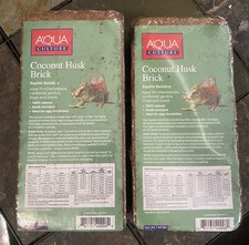 Aqua Culture Coconut Husk Brick Reptile Bedding 100 Coconut Fiber 1.43lbs-2pack