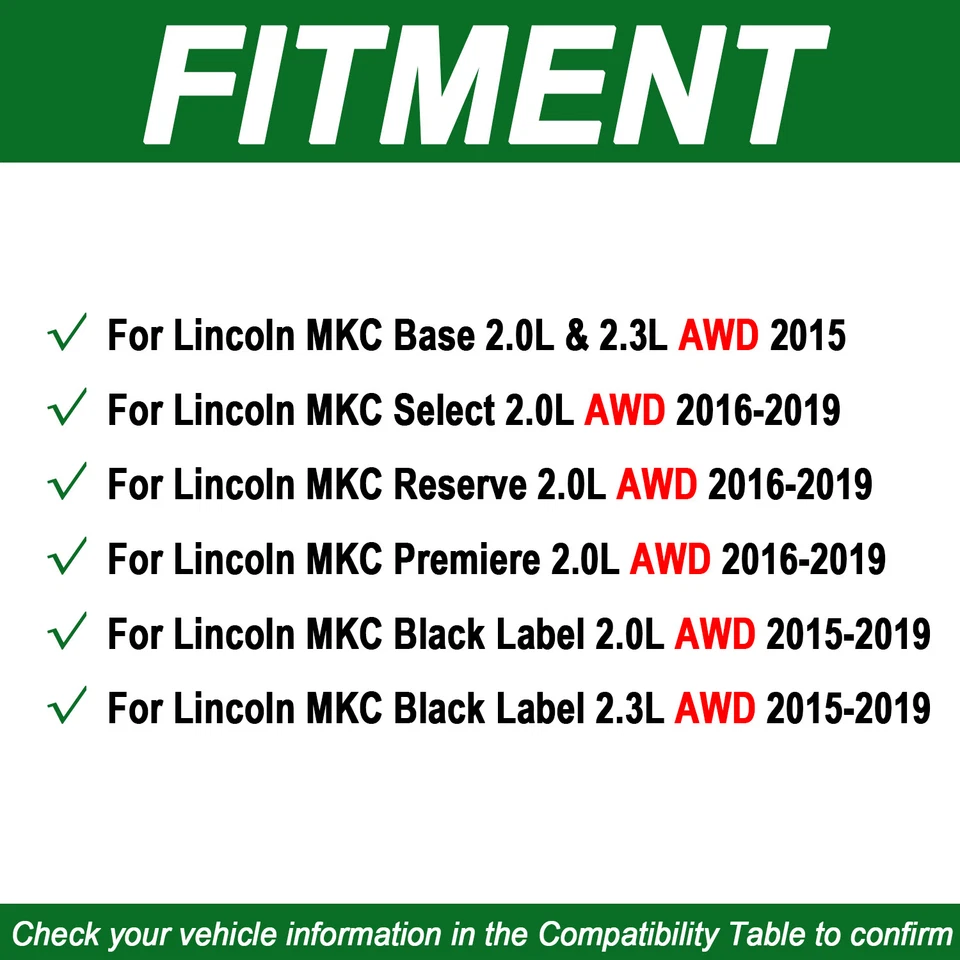 Front Passenger Right CV Axle Joint Shaft for Lincoln MKC AWD 2.0L 2.3L 2015-19 - Image 2 of 4