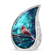 Keepsake Cardinal Urn - Teardrop Urn - Mini Urn For Ashes Adult Male