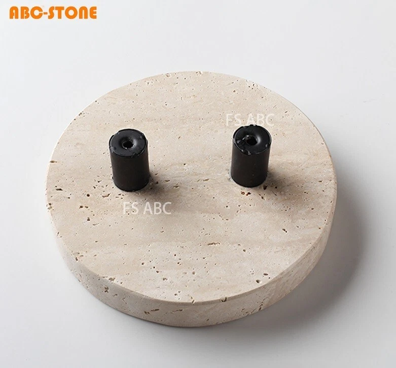 2件装天然罗马石灰石门把手装饰复古门把手 — 第 2/4 张图片