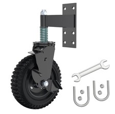 Gate Wheel 8inch with Brake for Metal Tube Gate Wooden Gate 600lb Capacity