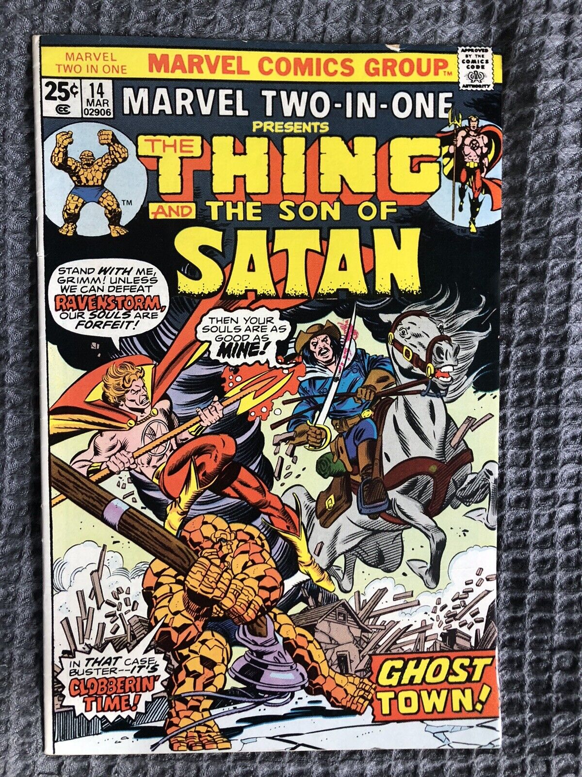 MARVEL TWO-IN-ONE #14 - MARCH 1976 - 6.5-7.0 Range  BRONZE AGE - SON OF SATAN