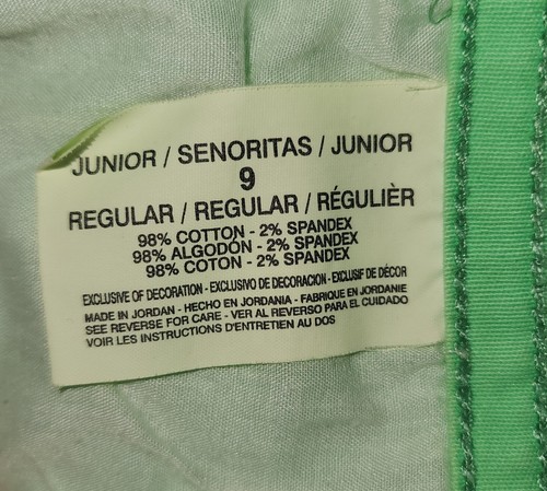 L.e.i. Ashley Juniors Girl Neon Green Stretch Ripped Shorts Size 9 Regular - Picture 4 of 4