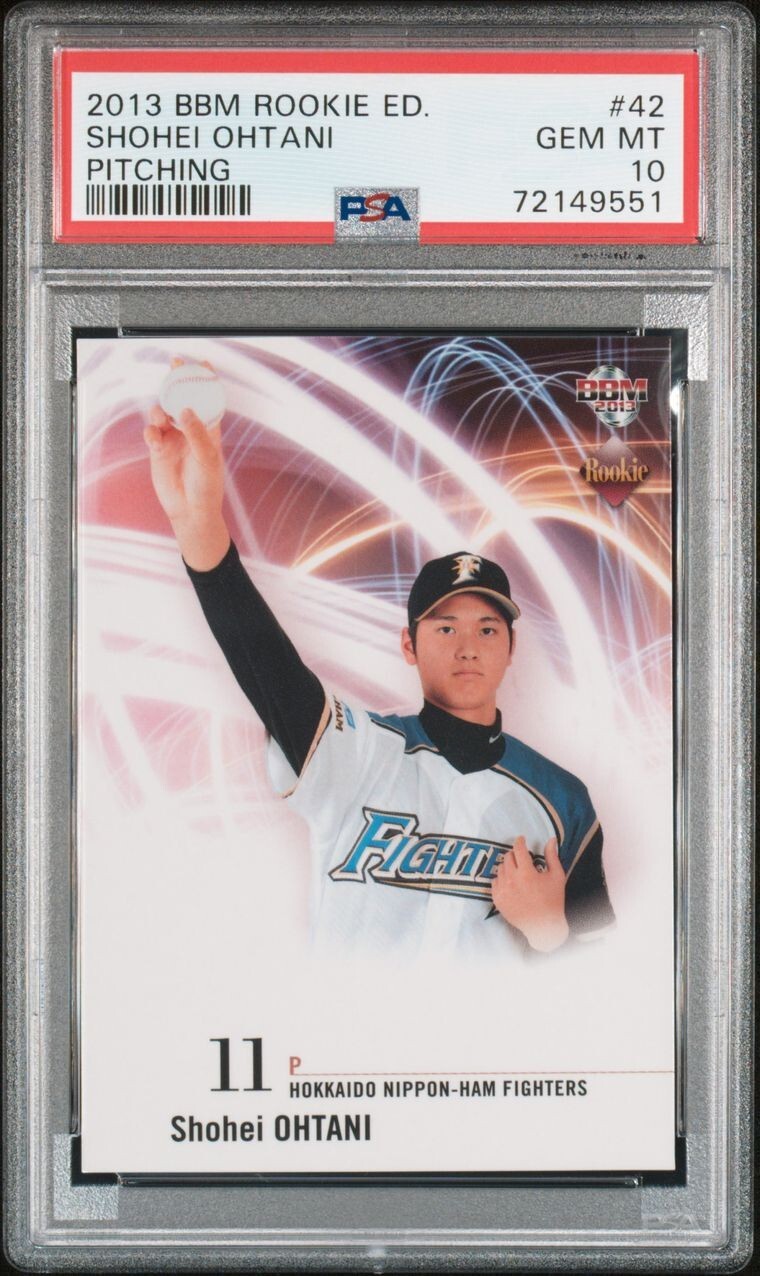 2013 Shohei Ohtani BBM Rookie Edition Pitching RC #42 PSA10 GEMMINT Nippon-Ham