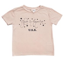 Size 10 KIDS ROCKER TEE T ~ MADE IN AMERICA U.S.A ~ PINK; 4th of July, Americana