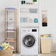 Metal Over Toilet Storage Shelf 3 Tiers Organizer Shelving Bathroom Rack White