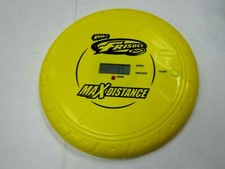 Used Whamo 2015 Frisbee Disc Max Distance w/LED Display-10" Yellow Plastic