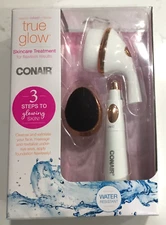 Conair True Glow Sonic Skincare Solution Brush eye massager water resistant NIB