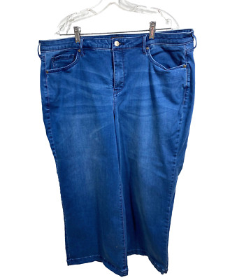 NYDJ Teresa Wide Leg Ankle Jeans Size 18W  Market Wash Not Your Daughters Jeans