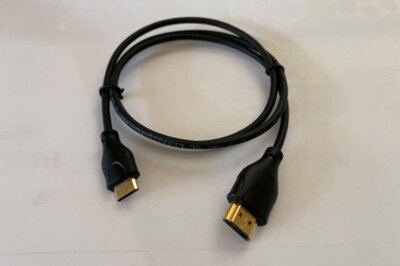 1.5ft Slim HDMI to Mini HDMI Type C Shielded 32AWG High Speed Ethernet Cable