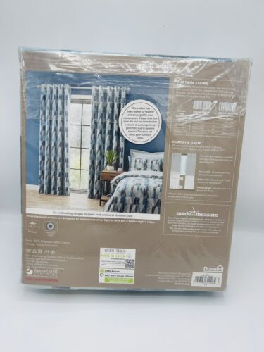Dunelm, Elements Curtains, 66 X 90 Inches, Pair Of Curtains, Teal - Picture 4 of 7