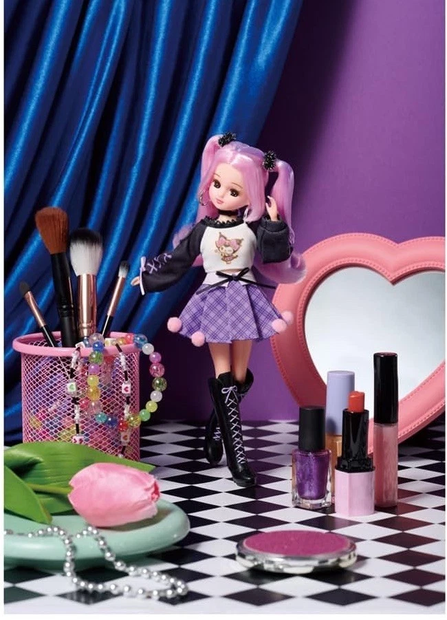 Muñeca Colaboración Licca-chan Kuromi 2025 Takara Tomy Sanrio Limited Japón NUEVA Foto 3 de 4