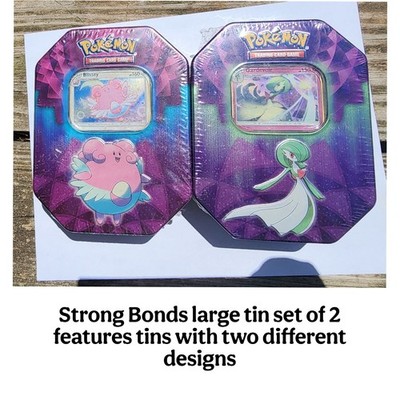 Pokémon Strong Bonds Large tin set of 2 different variations