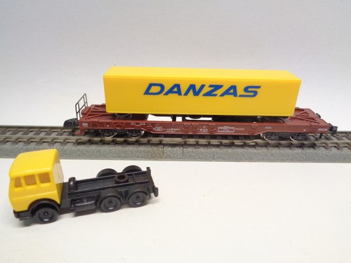 MÄRKLIN MINICLUB Huckepackwagen DANZAS (25588) | Condition: Gebraucht
