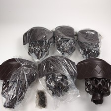 Pool Table Pockets Faux Leather 6 piece set Heavy Duty Walnut Color Billiards