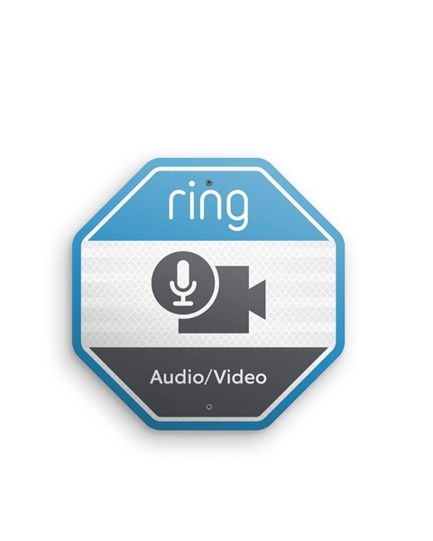 4X Ring Sicherheitsaufkleber FüR Fenster Audio/Video 2 StüCk Groß 2X Klein-image