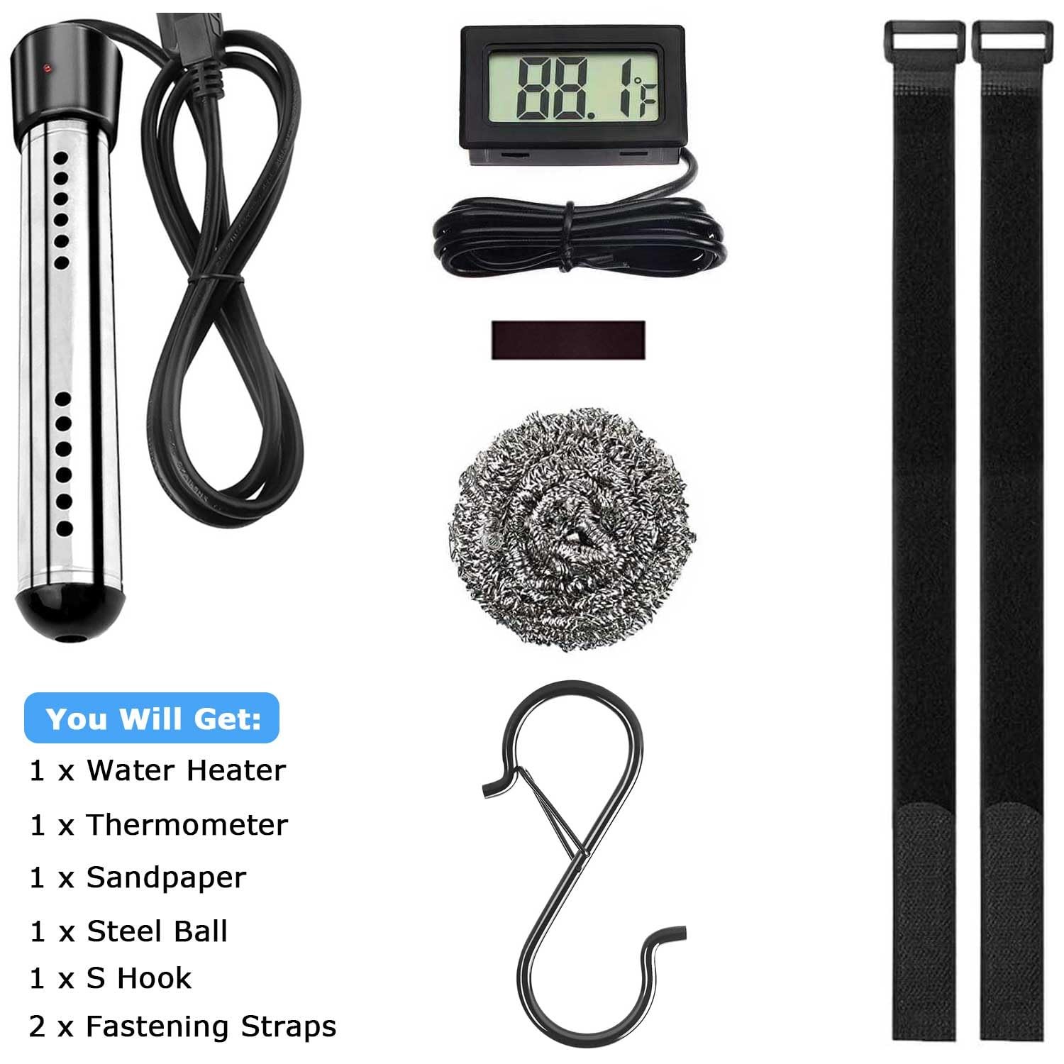 Immersion Water Heater, 2000W Portable Electric Water Heater for Inflatable P...