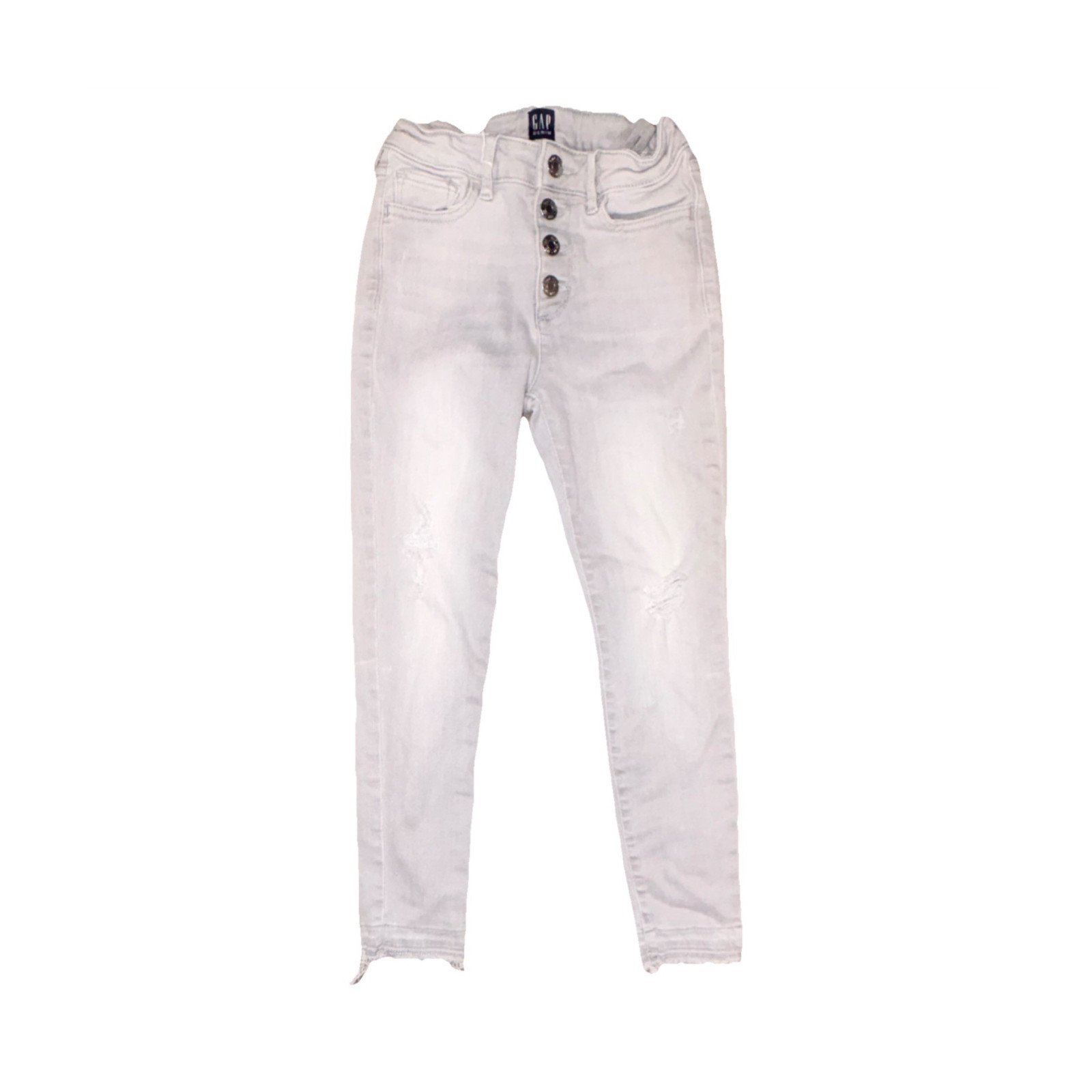 Gap Stretch High Rise Ankle Jegging Denim Jeans Light Gray Girls Size 10