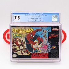 Super Nintendo SPIDER-MAN X-MEN: ARCADE'S REVENGE - CGC GRADED 7.5 CIB 9.9 CART!
