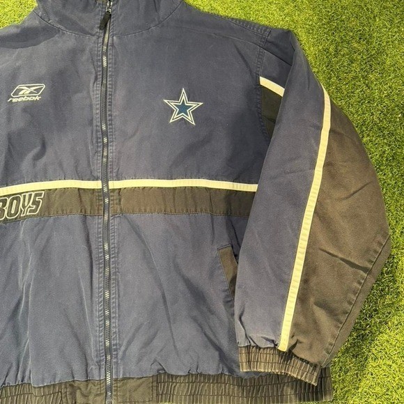 Reebok Dallas Cowboys navy blue jacket Size XXL #NFL thumbnail 3