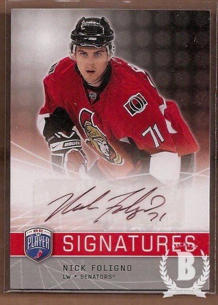 2008-09 Be A Player Signatures #SNF Nick Foligno AUTO HKY